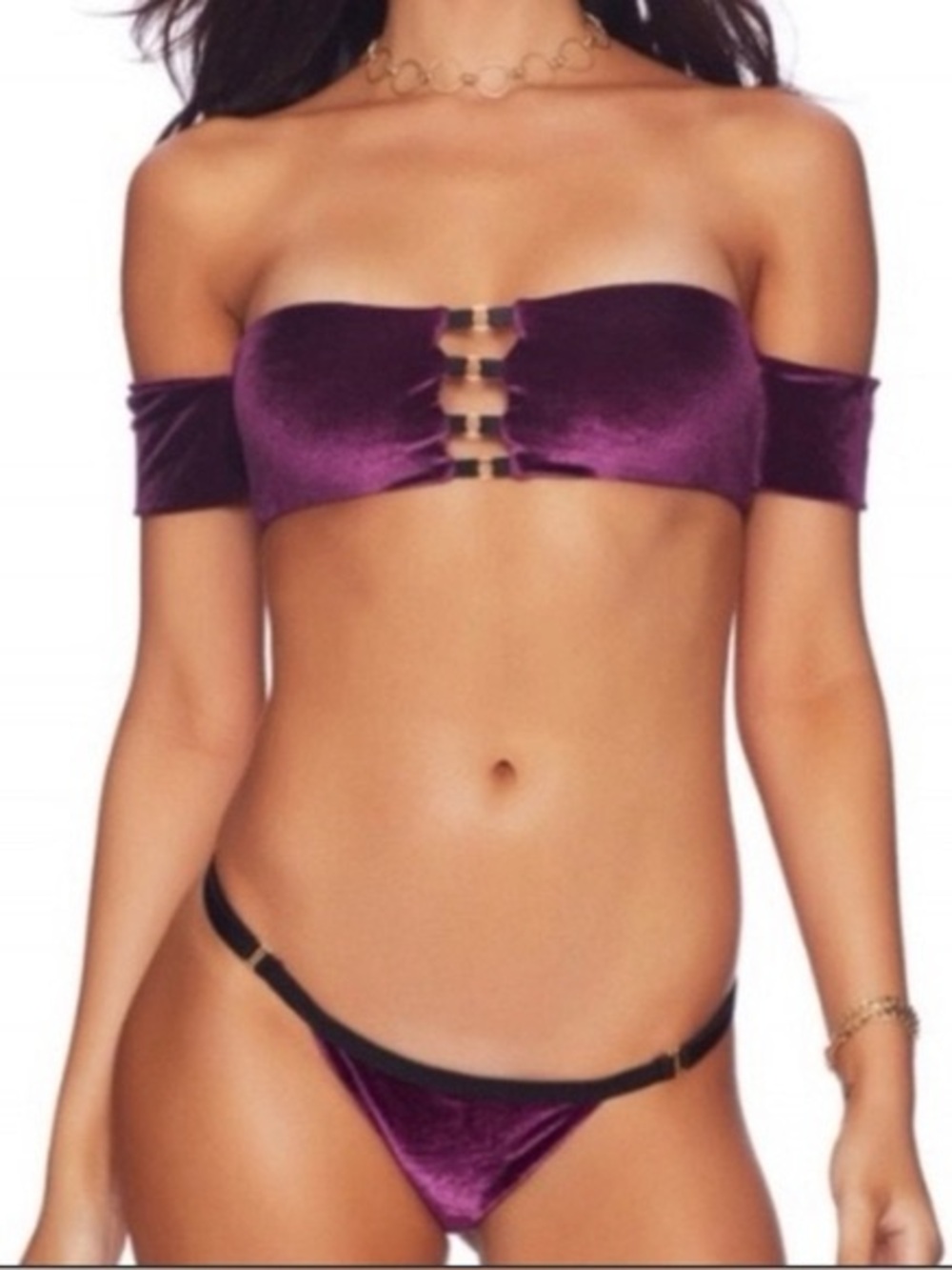 BEACH BUNNY VELVET BIKINI SET